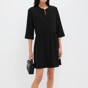 Tuckernuck Black Stretch Crepe Royal Shirt Dress- EUC being sold now for $148